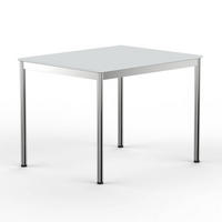SCHREIBTISCH VST1 120 x 75 cm Lichtgrau – höhenverstellbar - Chromfarben/Grau, Holzwerkstoff (120/75/75.5cm) - Versee