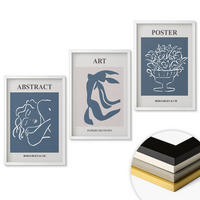 WANDBILDER 3er-Set - 40x60 cm Weißer Rahmen - Matisses stilvolle abstrakte Muster - Weiß, Kunststoff (40/60cm) - ArtPrintCave