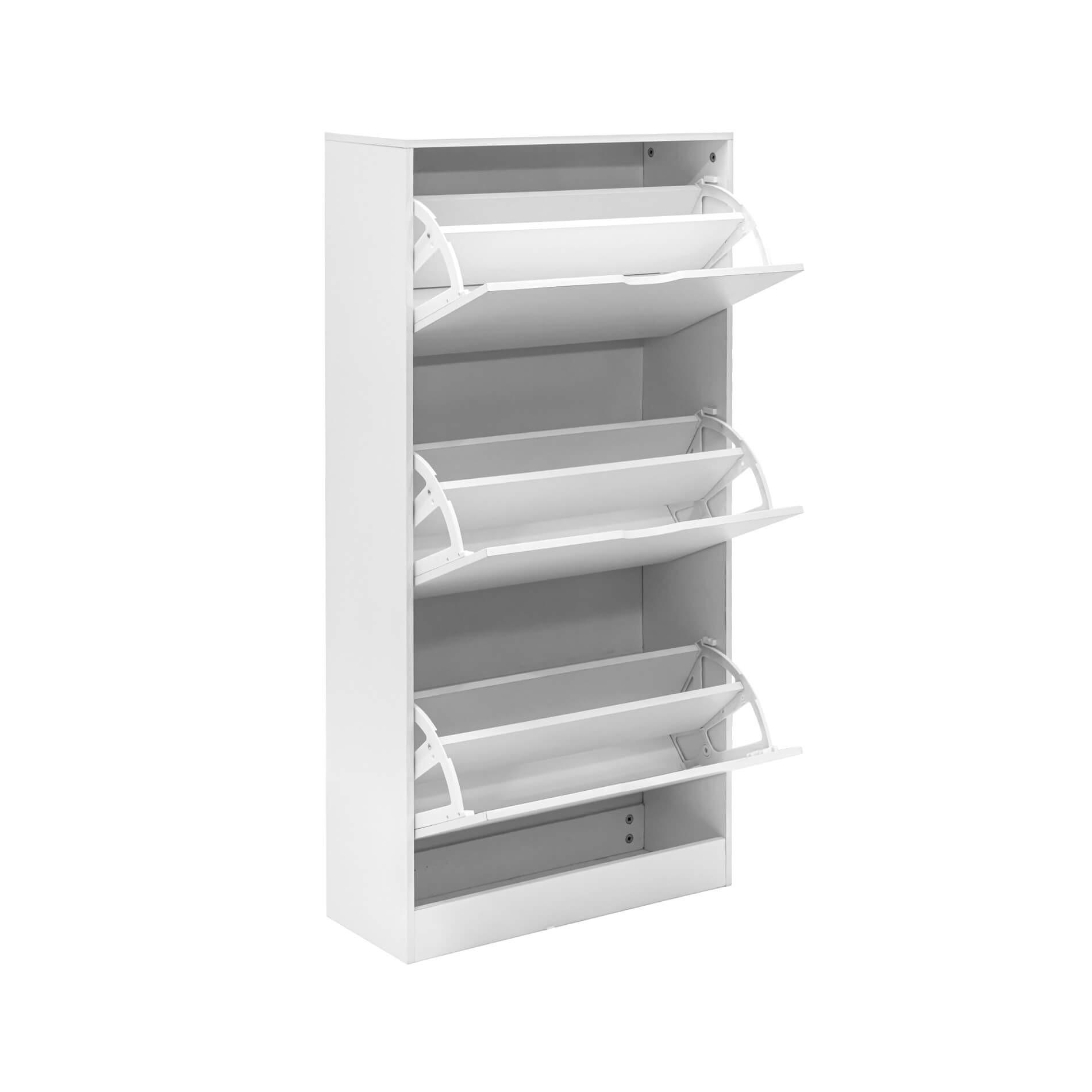 SCHUHSCHRANK Weiß 23/23/119 cm - Weiß, Holzwerkstoff (23/119/23cm) - Mobili Rebecca