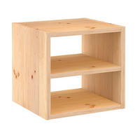 WÜRFELREGAL aus massiver Kiefer mit einem Zwischenboden - L36,2 x H36,2 cm. - Apfelbaumfarben, Holz (36.2/36.2/36.2cm) - Calicosy