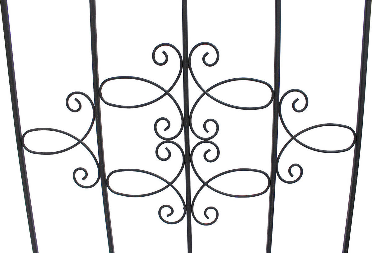 STECKZAUN Perugia aus Metall Schwarz 75 cm - Schwarz, Metall (75/68/1.5cm) - DanDiBo