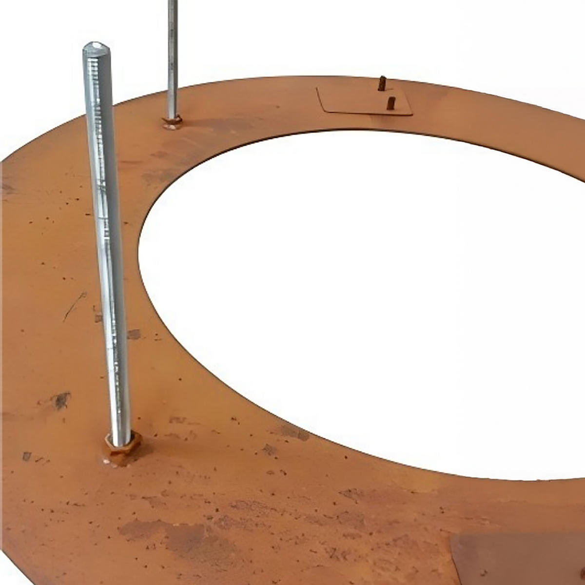 TRÄDRING rostbrun cortenstål 50 cm - Kopparfärgad, Metall (50/0.2/50cm) - Relaxdays