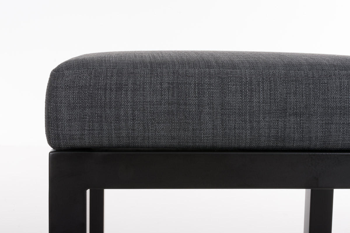 BARHOCKER KIEL Dunkelgrau Stoff Stahl 80 cm Höhe - Dunkelgrau, Textil/Metall (41/80/41cm) - DELUKE