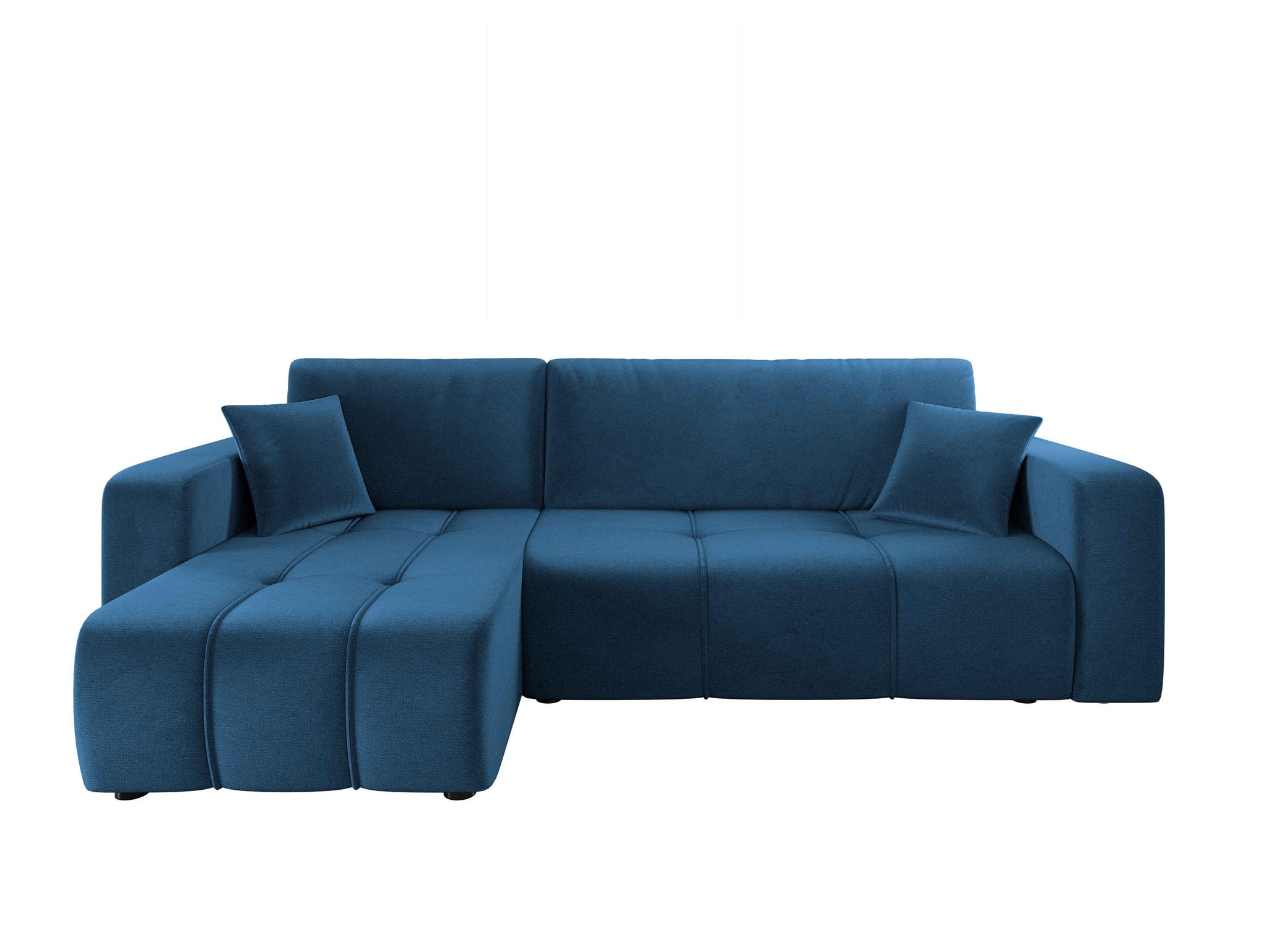 ECKSOFA Dagny Mit Schlaffunktion - Blau, Holzwerkstoff/Textil (248/146cm) - Fun Möbel