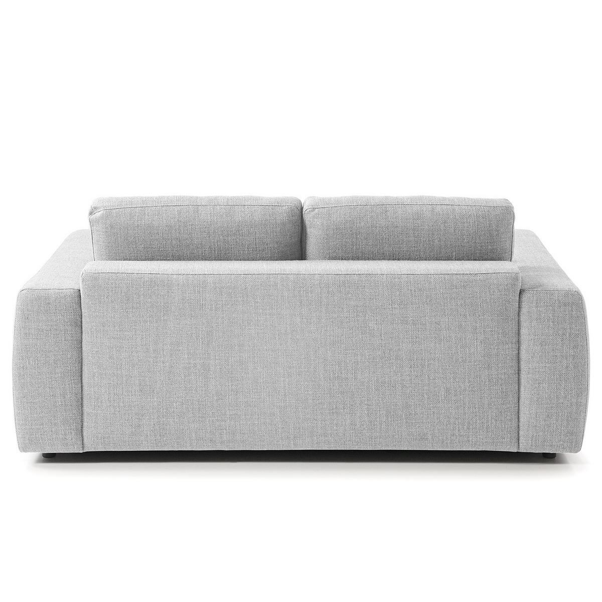 2-SITZER SOFA - Hellgrau/Schwarz, Kunststoff/Textil (182/80/117cm) - home24