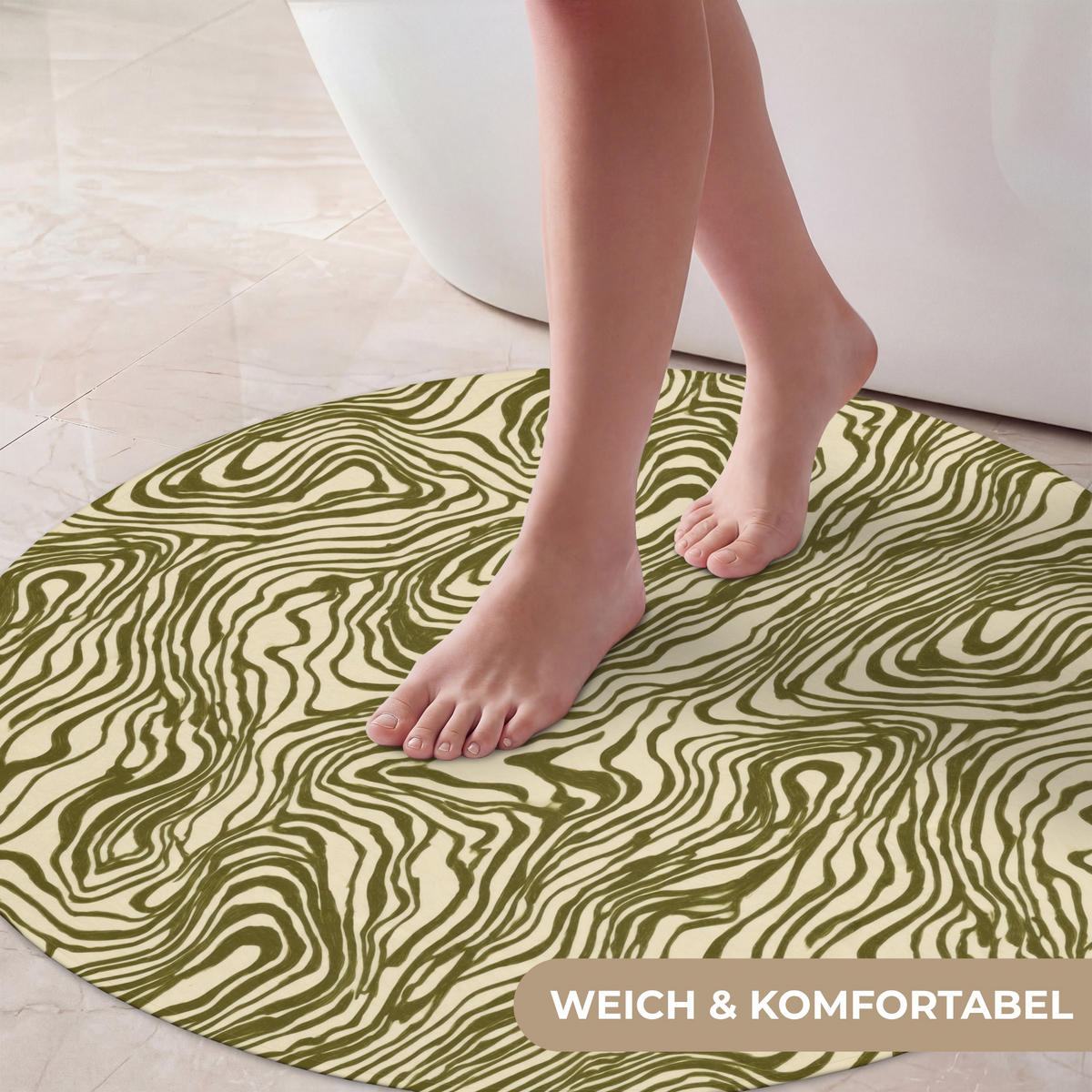 KOUPELNOVÁ PŘEDLOŽKA Abstraktní - Mramor - Zelený 70x70 cm - tmavě zelená, textil/plast (70/70cm)