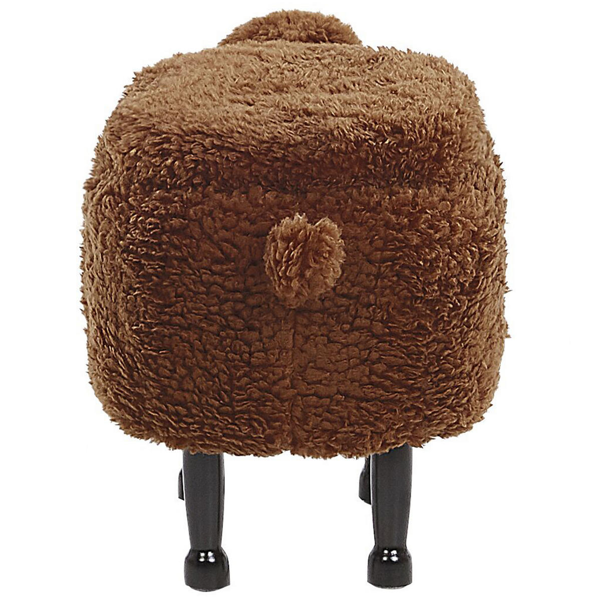 TIERHOCKER Braun Sheep 35/55/40 cm - Braun, Kunststoff/Textil (55/40/35cm) - Beliani