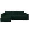 ECKSOFA CUDDY L, Eckcouch in L-Form mit Schlaffunktion und Bettkasten, Farbe: Grün, Cordstoff, Ottomane Links - Grün, Textil (240/140cm) - Storez24