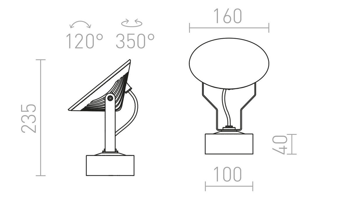 AUSSENLEUCHTE FOX Anthrazitgrau 9 W IP65 - Grau, Metall (16/16/23.5cm) - Rendl