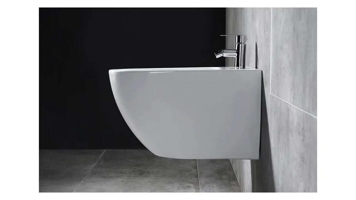 WANDHÄNGENDES Bidet Rea Carlo Mini - Weiß, Keramik (37/32.5/49.5cm) - REA