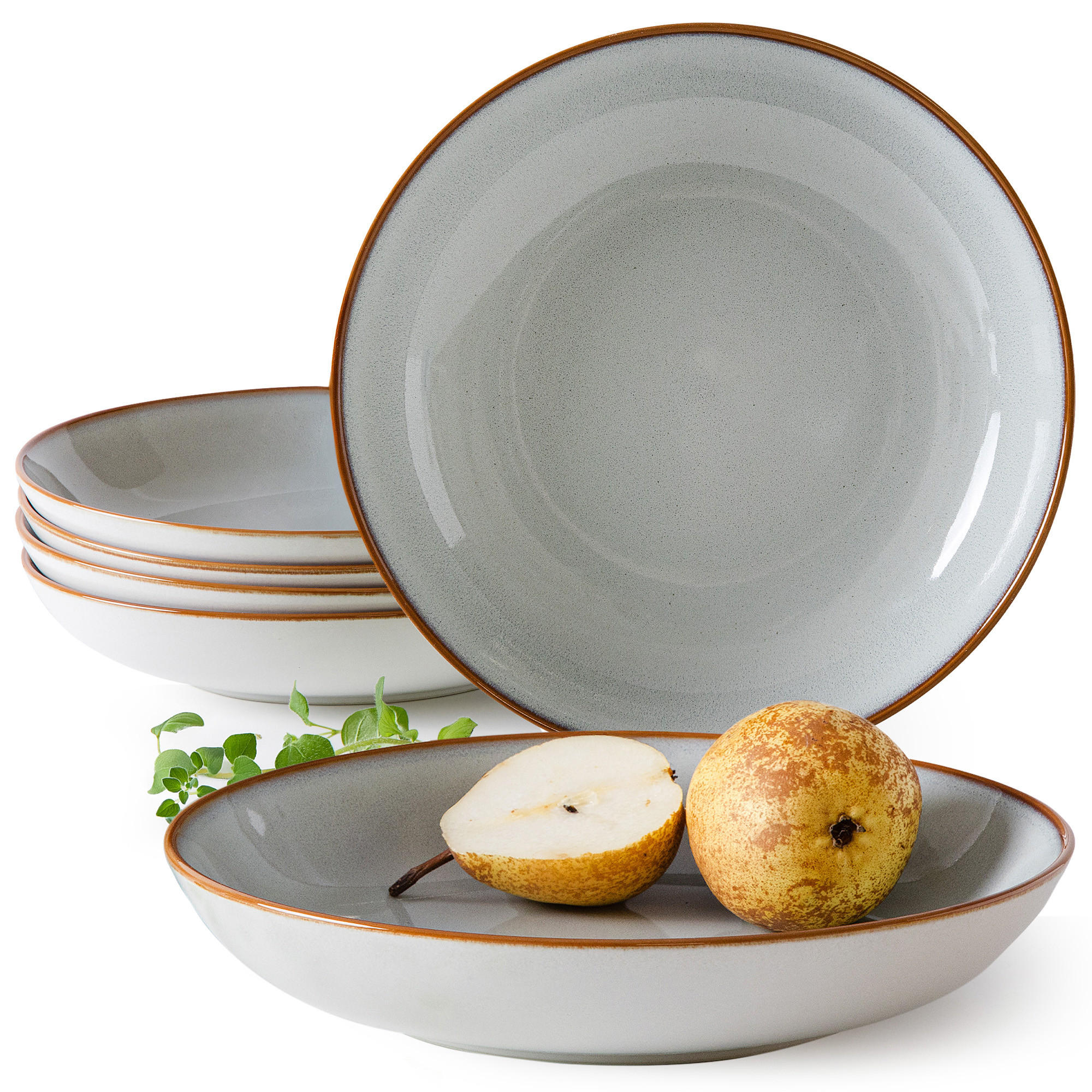 TELLER-SET Suppentellerset PORTOFINO 6-tlg - Blaugrau, Keramik (23cm) - Ritzenhoff Breker