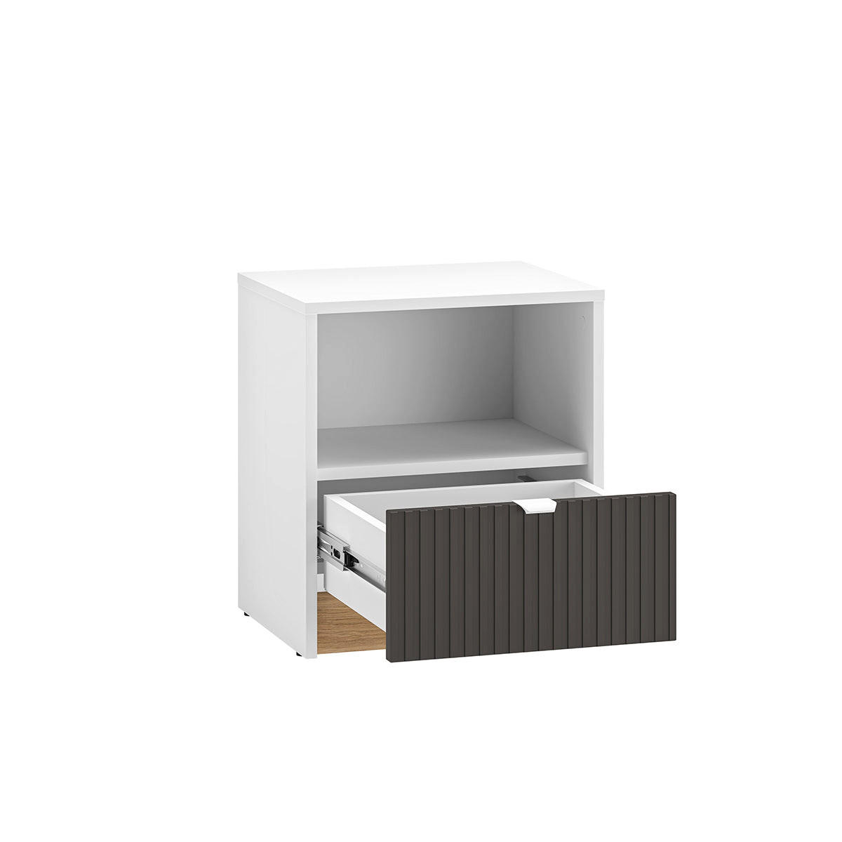 NACHTTISCH Ronan Weiß - Weiß, Holzwerkstoff (43/48/34cm) - Petits-meubles