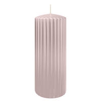 RILLEN KERZEN Rose 200 x Ø 80 mm, 4 Stück - Rosa, Paraffin (8/20/20cm) - Wiedemann Kerzen