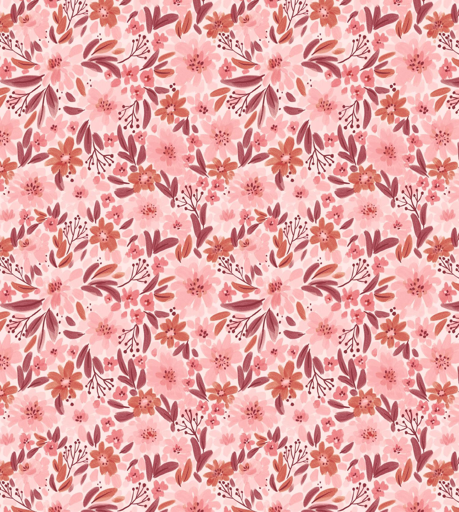 FOTOTAPETE Blumen 2.5 x 2.79 m - Pink, Papier (250/279cm) - ESTAhome