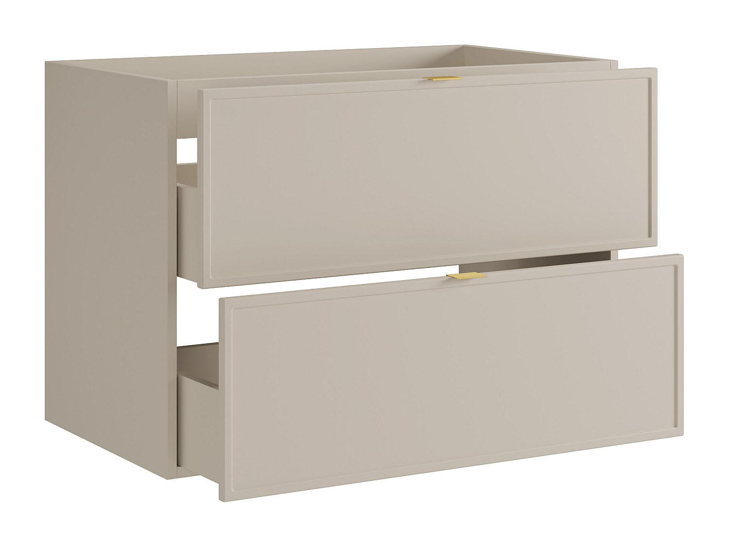 WASCHBECKENUNTERSCHRANK - 80cm x 45cm - MDF - beige - ONDIL - Beige, Holz (80/60/45cm) - Vente-Unique