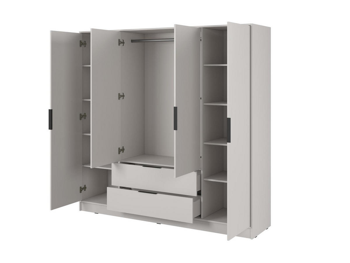 KLEIDERSCHRANK Lyke, Beige - Beige, Holzwerkstoff (206/200/51cm) - Bettso