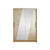 KLEIDERSCHRANK Miami VIII - Silberfarben/Sonoma Eiche, Holzwerkstoff/Kunststoff (120/200/58cm) - MIRJAN24