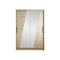 KLEIDERSCHRANK Miami VIII - Silberfarben/Sonoma Eiche, Holzwerkstoff/Kunststoff (120/200/58cm) - MIRJAN24