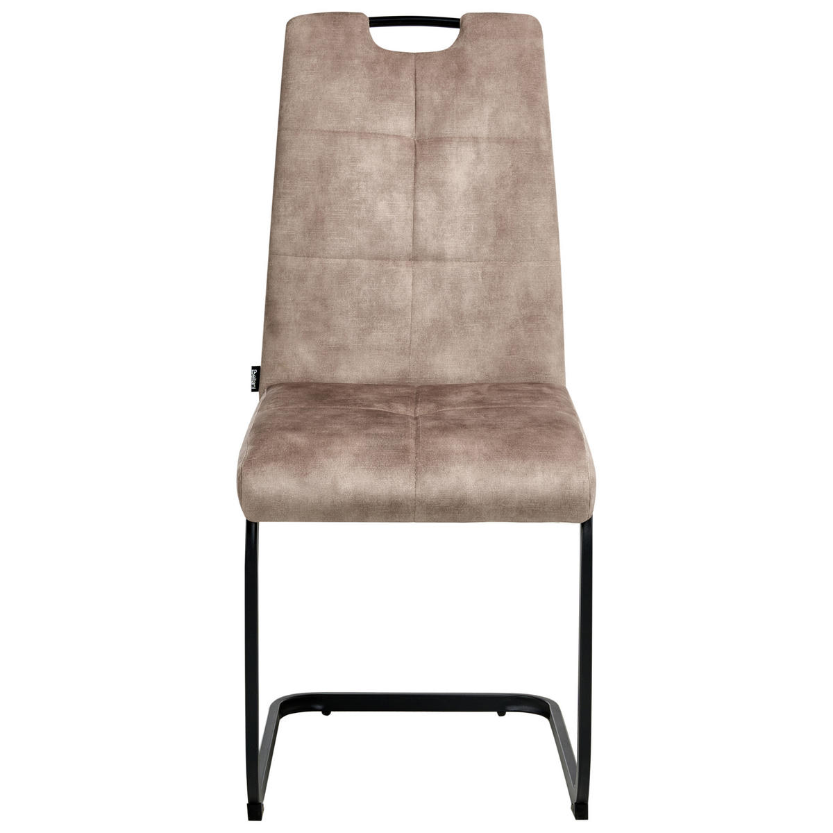 ESSZIMMERSTUHL 4er-Set Stoff Taupe Cisco - Taupe, Textil (43/98/50cm) - Beliani