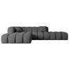 ECKSOFA Ottomane Links OLEA-L2 - 289x176x71 cm Grau - Platinfarben/Schwarz, Holzwerkstoff/Kunststoff (190/309cm) - ALTDECOR
