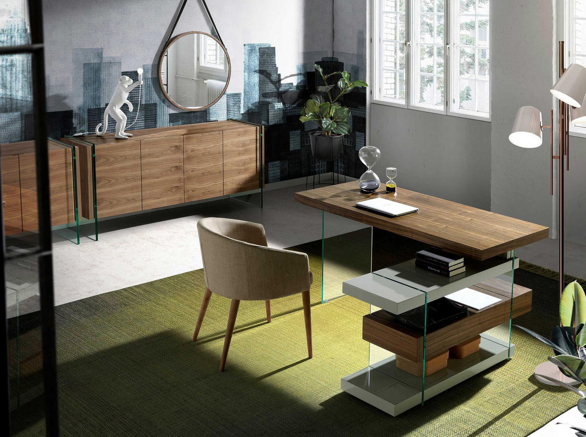 WANDSPIEGEL Wandspiegel Runden Walnuss Ø75/3 cm - Walnussfarben, Holz (75/3/75cm) - ANGEL CERDA