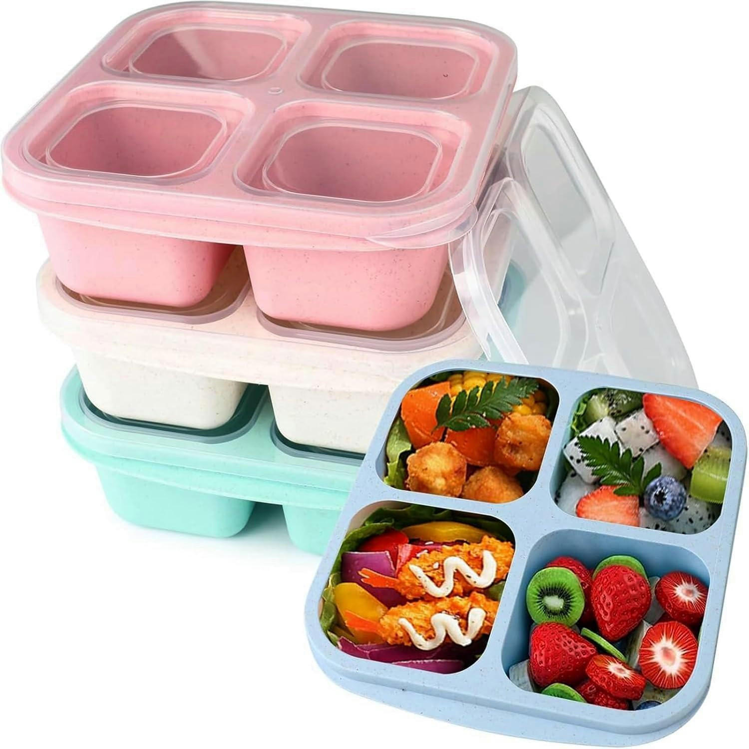 SNACKBOX 4-teiliges Set mit Fächern - Multicolor, Kunststoff (15.2/5.5/17cm)