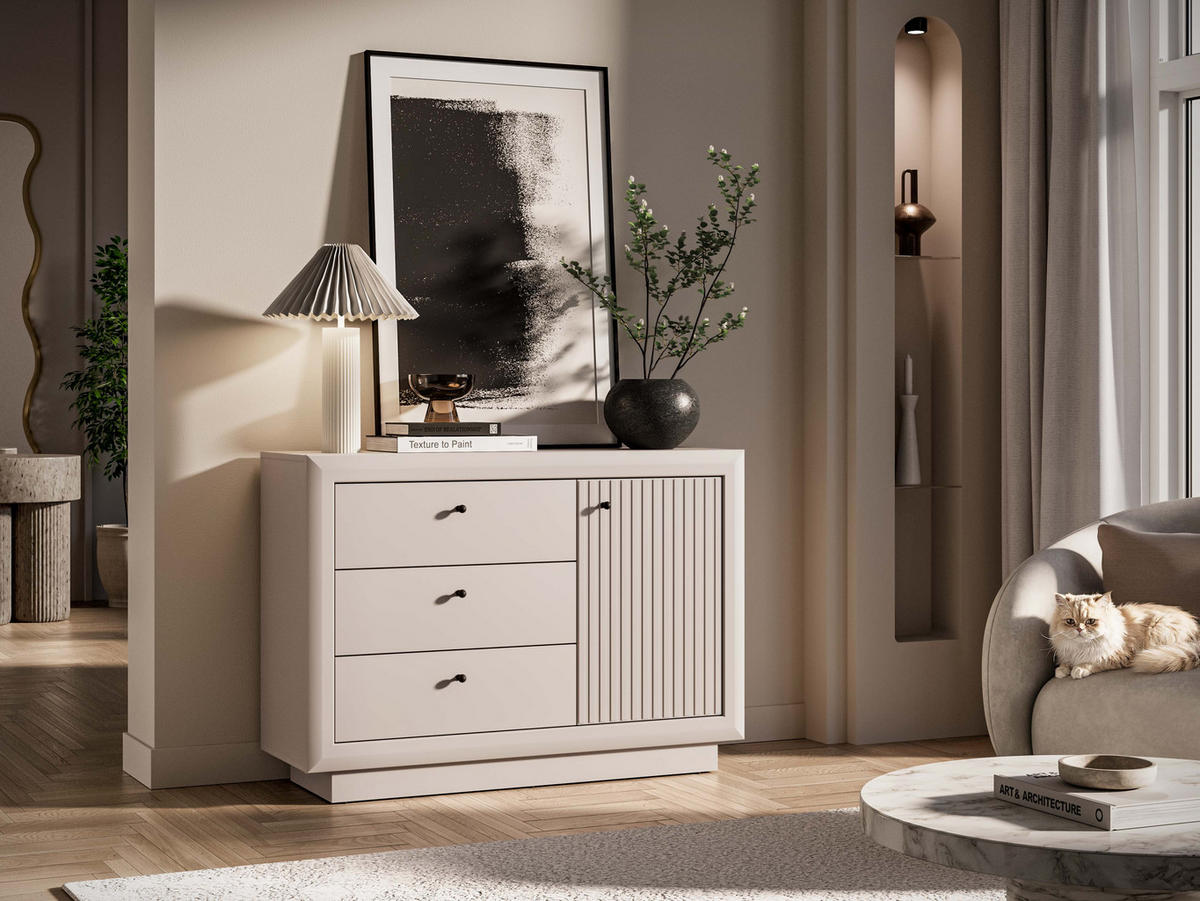 WOHNZIMMER Set 3-tlg. – Solo – Kaschmir - Kaschmir, Holzwerkstoff (160/55/36cm) - hi-markt