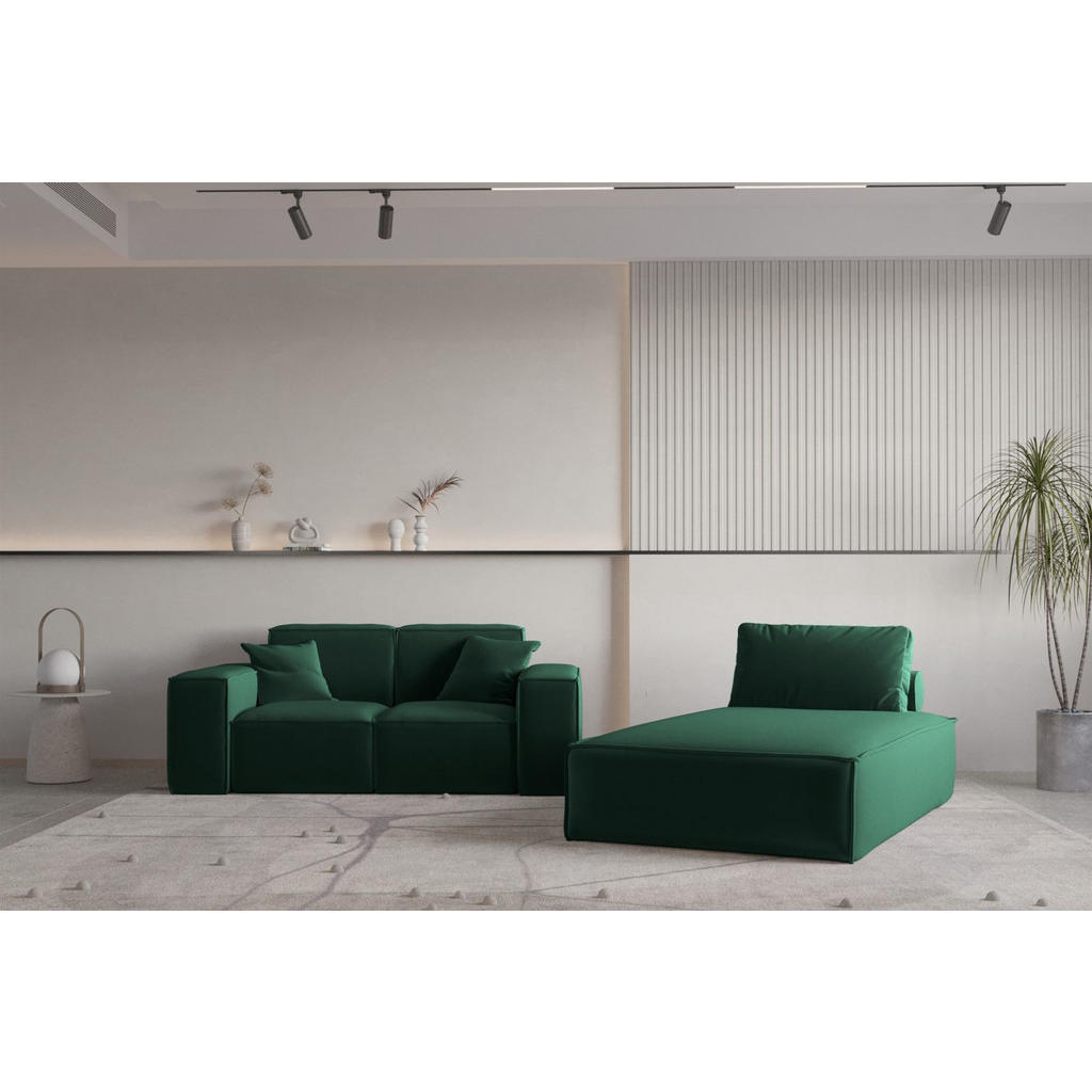 Thumbnail - Fun Möbel Sofa, Grün, Textil, 110x95x194 cm, Wohnzimmer, Sofas & Couches, Sofas, 3-Sitzer Sofas