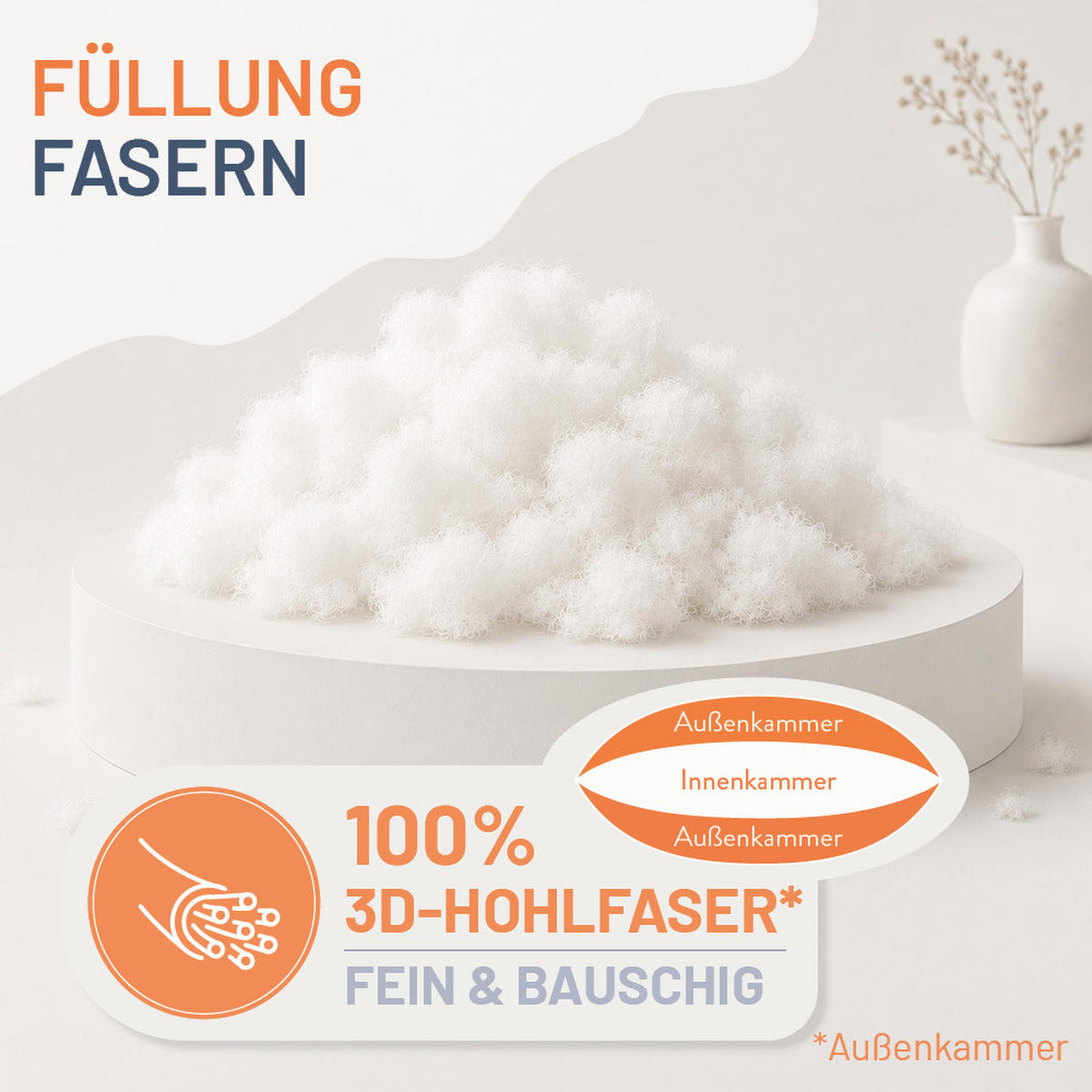 KOPFKISSEN 80x80 cm, waschbar, allergikerfreundlich - Weiß, Textil (80/80cm) - casimum