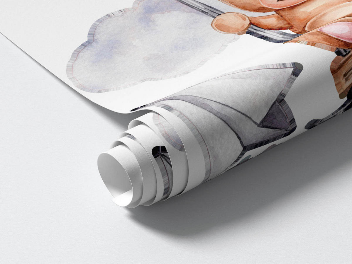 WANDAUFKLEBER 60x85cm - Aquarelltiere - Multicolor, Kunststoff (60/85/0.1cm) - Wallfluent