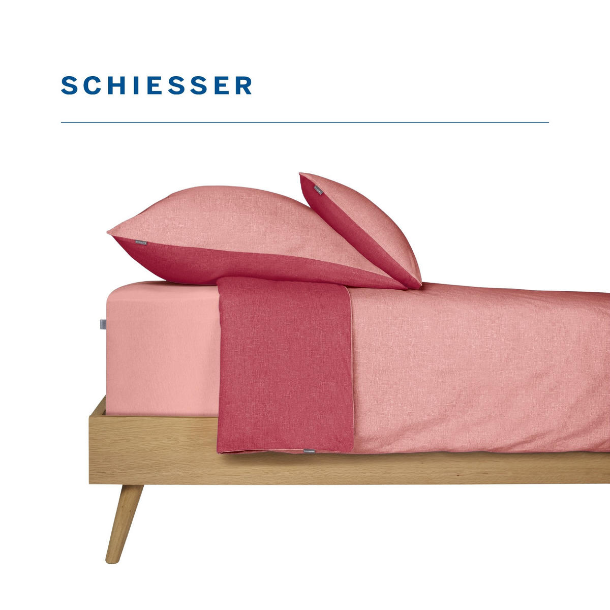 BETTWÄSCHESET Doubleface - Renforcé - 2-teilig - 155 x 220 cm - Rosa - Rosa, Textil (155/220cm) - SCHIESSER