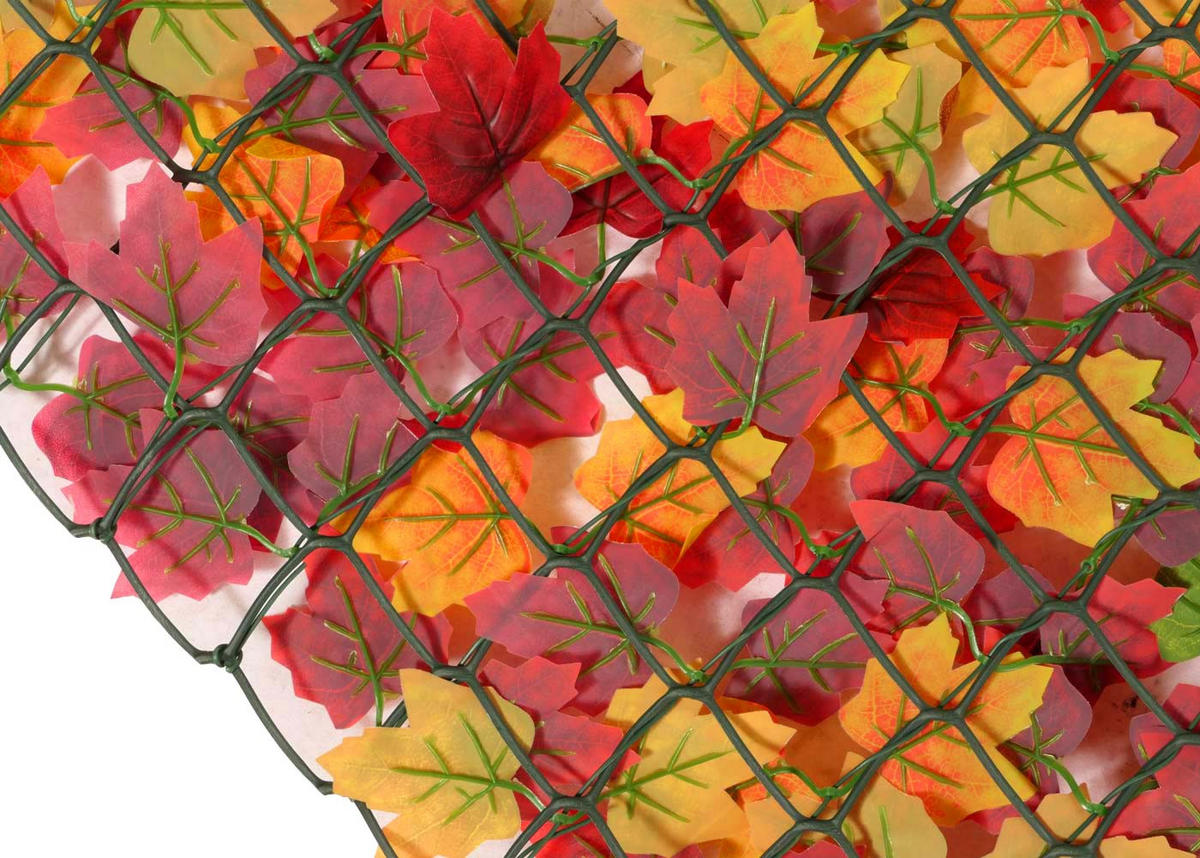 BALKONSICHTSCHUTZ BLATT Rot - Rot, Kunststoff (300/150cm) - MCW