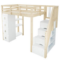HOCHBETT 90/200 cm DE-32543 mit Stauraumschubladen Holzfarbe - Naturfarben, Holz (90/200cm) - ComfortXL