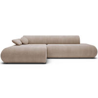 ECKSOFA Armone Beige Chenille - Beige/Schwarz, Kunststoff/Textil (286/173.5cm) - Selsey