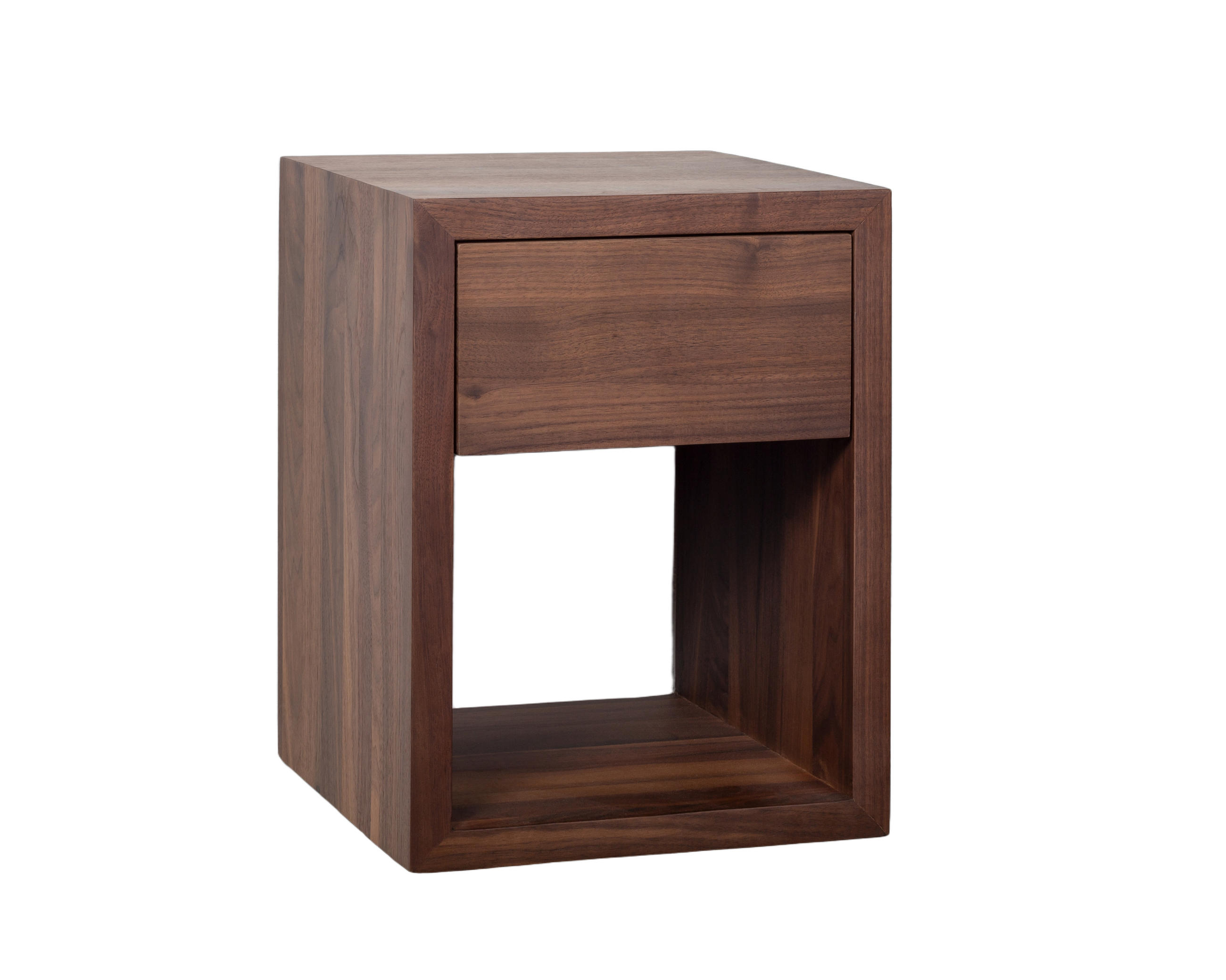 NACHTTISCH Hugo 30 aus Walnussholz - Walnussfarben, Holz (30/39/30cm) - WOODEK