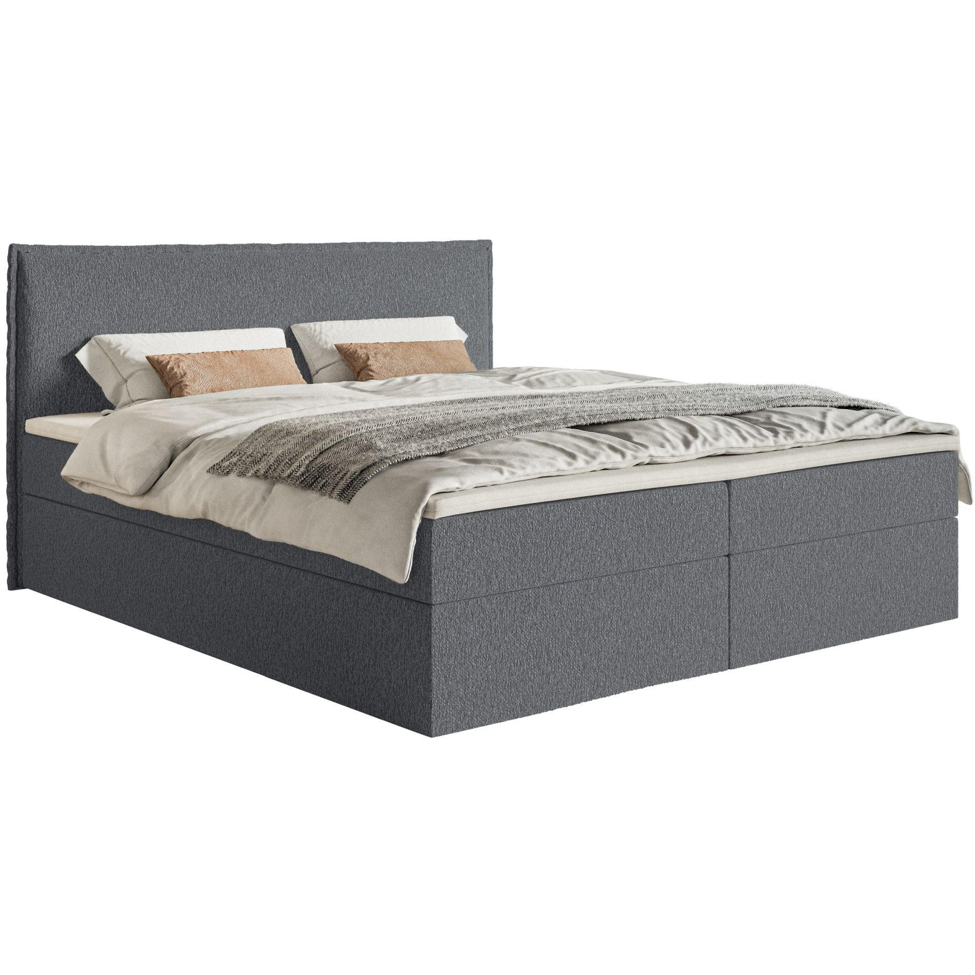 BOXBETT Softie Graphitgrau Chenille 160x200 cm - Graphitfarben, Textil (160/200cm) - Selsey
