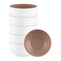 SCHÜSSELN Sento Home Pure Colors Cocoa Brown ø 20,3 cm 6er Set - Hellbraun, Keramik (20.3cm) - Seltmann Weiden