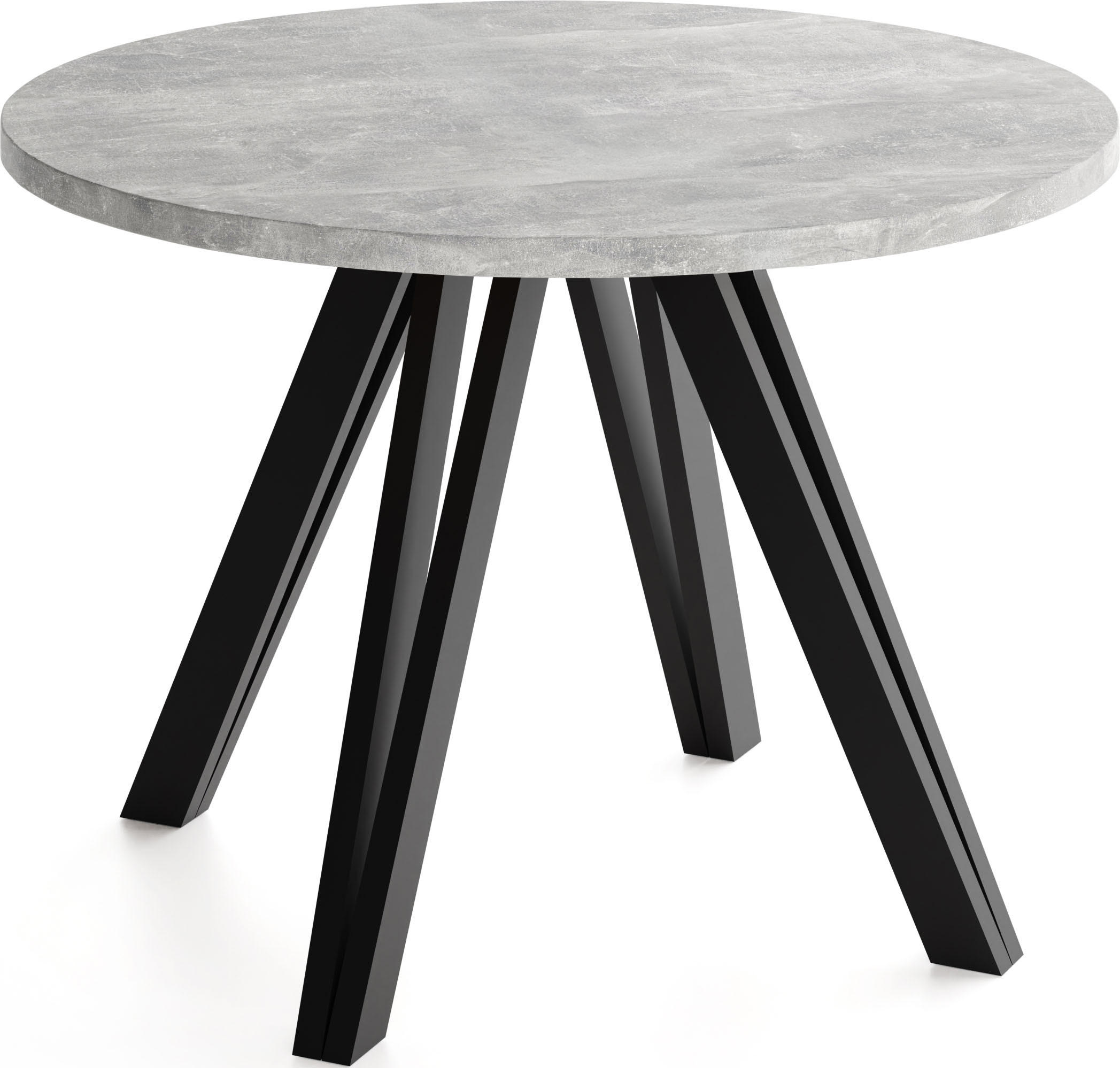 WFL Group Esstisch Hellgrau 100x76.5x100 cm