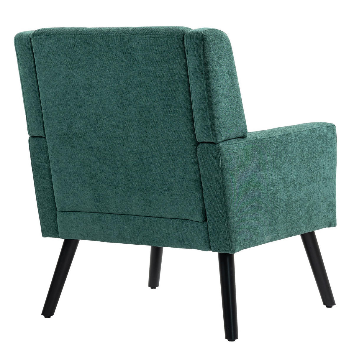 SESSEL in Retro-Grün mit Tufting und Massivholzbeinen,76/68/88 cm - Waldgrün, Textil (76/88/68cm) - Flora Grace