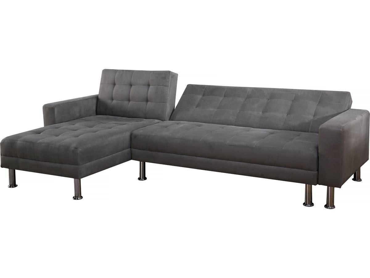 ECKSCHLAFSOFA Theo Grau - Grau, Textil (260/144cm) - Habitat Garten