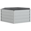 GARTEN-HOCHBEET 129x45 cm Verzinkter Stahl Silber - Silberfarben, Metall (129/45/129cm) - furnicato