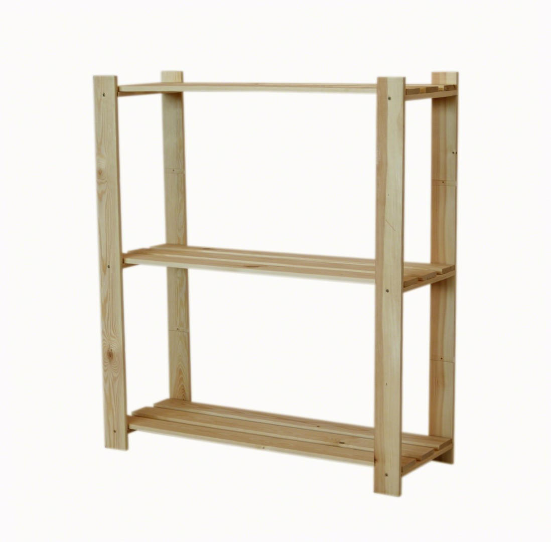 HOLZREGAL PINEPEAK 90x80x28cm 3 Fachboden 1,2cm dickes Kiefernholz Natur - Naturfarben, Holz (80/90/28cm) - PROREGAL