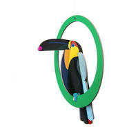 WANDSKULPTUR Bunt 10/2 cm - Multicolor, Wellpappe (10/2/14cm) - KUNSTLOFT