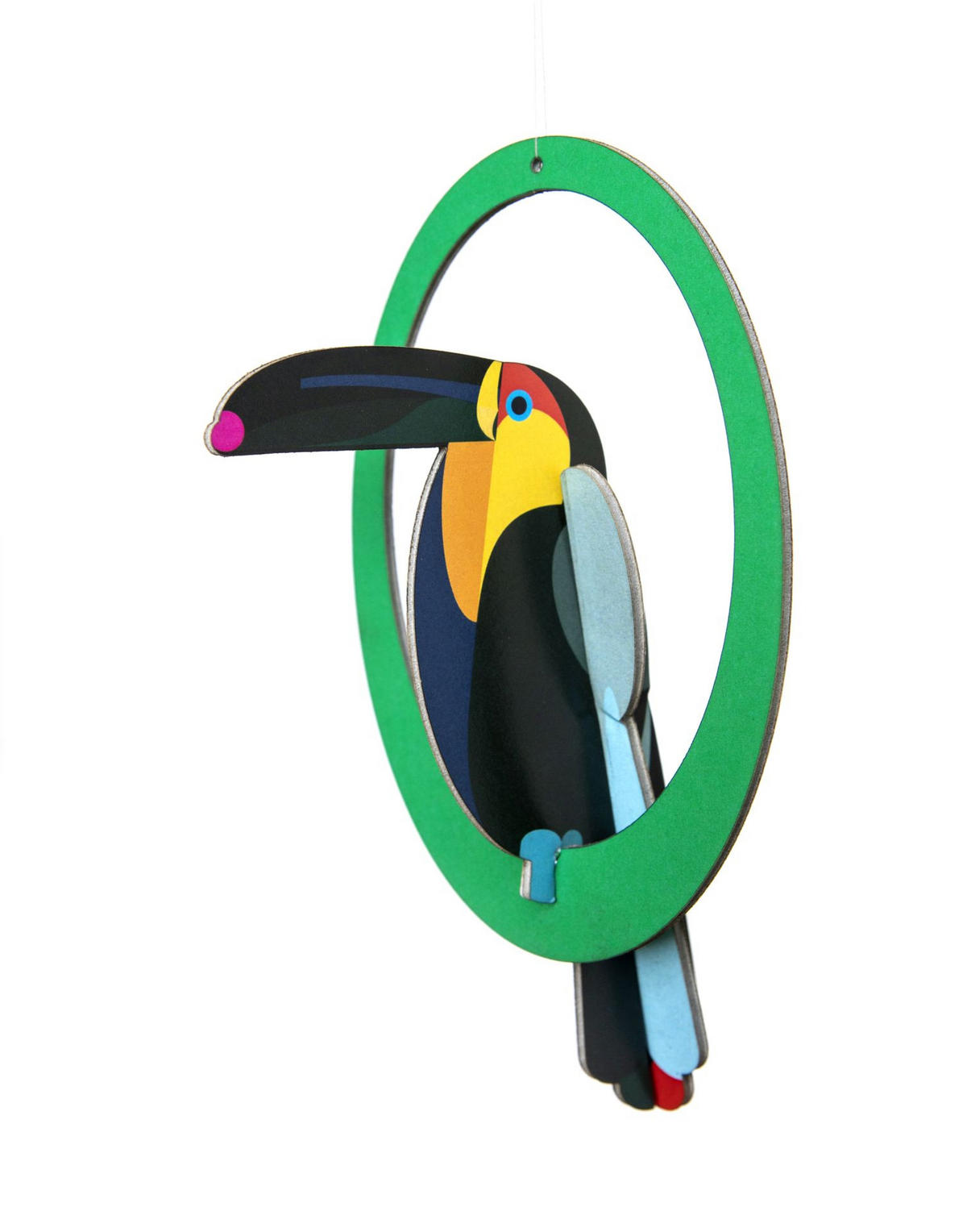 WANDSKULPTUR Bunt 10/2 cm - Multicolor, Wellpappe (10/2/14cm) - KUNSTLOFT