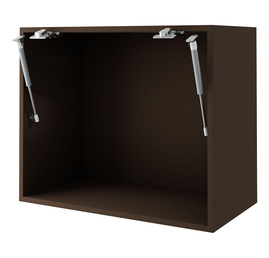 Thumbnail - Feldmann-Wohnen Klapphängeschrank, Beige, Dunkelgrau, Holz, 1 Fächer, Rechteckig, 60x50x32.5 cm, Küchen, Küchenmöbel, Kü...