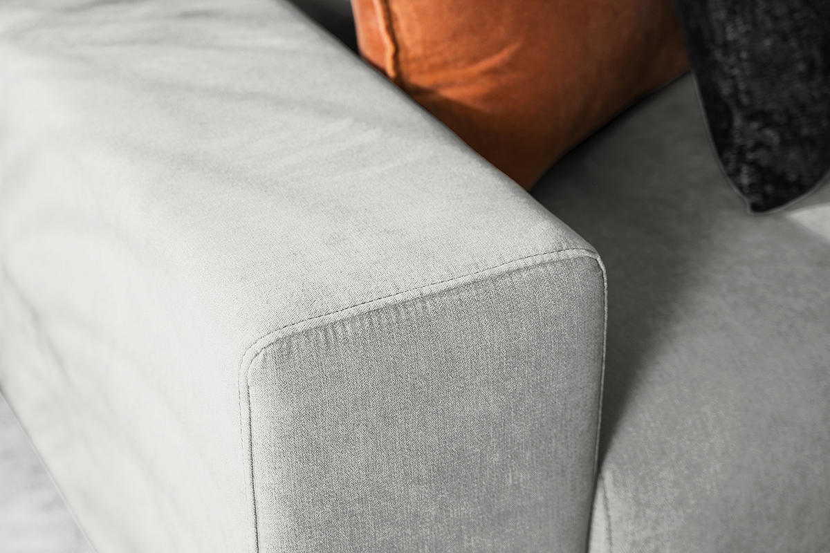 2-SITZER SOFA - Schwarz/Grau, Textil/Metall (180/78/91cm) - home24