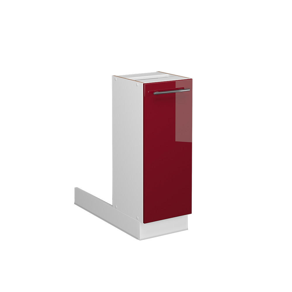 KÜCHENINSEL Fame-Line Bordeaux Hochglanz 30 cm ohne AP - Bordeaux/Weiß, Holzwerkstoff (30/82/70cm) - Vicco