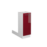 KÜCHENINSEL Fame-Line Bordeaux Hochglanz 30 cm ohne AP - Bordeaux/Weiß, Holzwerkstoff (30/82/70cm) - Vicco