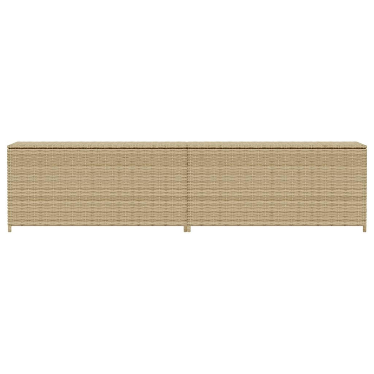GARTENTRUHE Beige 469L Poly Rattan - Beige, Kunststoff (200/100/50cm) - furnicato