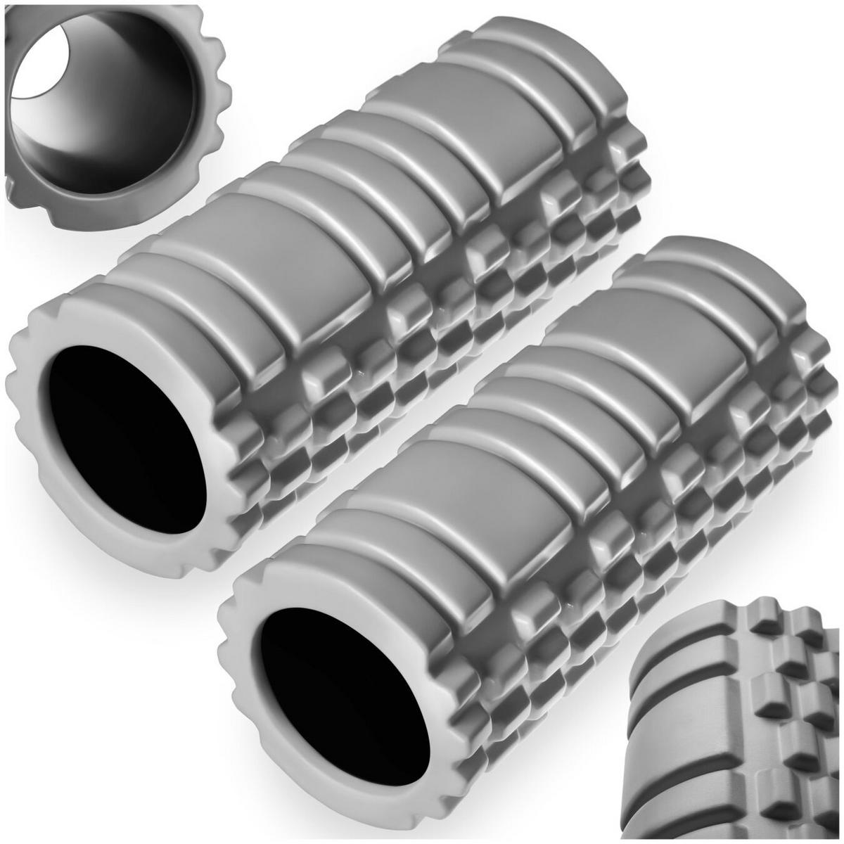 FASZIENROLLE ,leichte Reinigung, 335 x 145 mm,grau - Grau, Kunststoff (14.5/14.5/33.5cm) - tectake